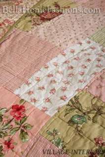 LUXURY SHABBY N CHIC ROSES QUEEN QUILT SET