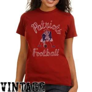  NFL Junk Food New England Patriots Ladies Vintage Crew 