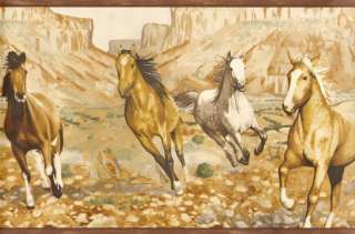 WILD HORSES IN THE CANYON NICE Wallpaper bordeR Wall  