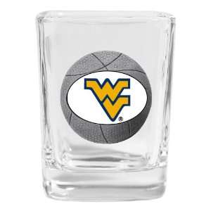  West Virginia Basketball Square Shot Glass Kitchen 