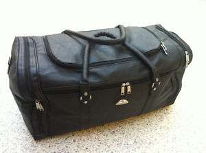 Ultra Strong Leather Look Holdall Weekend Travel Bag  