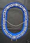 Silver Blue Lodge Masonic Chain Collar Regalia Royal.Blue Velvet 