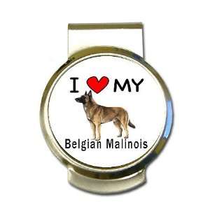  I Love My Belgian Malinois Money Clip