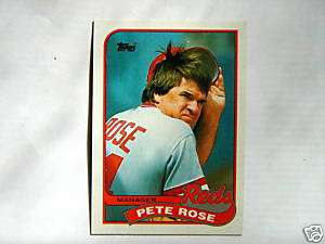 1989 TOPPS MANAGER PETE ROSE CARD #505   REDS  