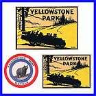 VINTAGE / ANTIQUE YELLOWSTONE PARK LUGGAGE STICKERS