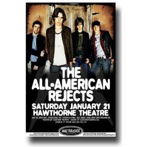 All American Rejects Poster   Concert Flyer   PDX Jan 12  