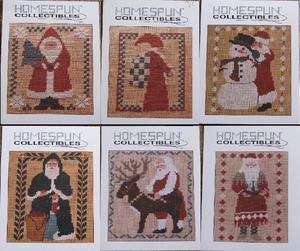 Homespun Collectibles Santa Claus Designs Counted Cross Stitch Pattern 