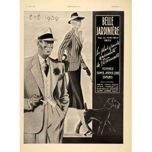 1939 French Ad Fashion Belle Jardiniere Schnauser Dog 