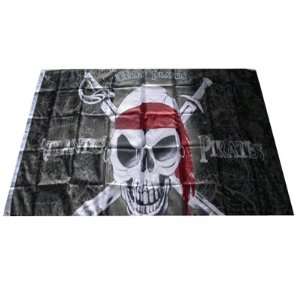  Pirate Skull Flag & Cross Knives Scarf Flag 3x5 Feet 