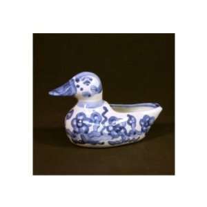  Duck Small, Blue Flowes Pattern