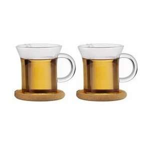 Bodum Shin Bistro Glass Tea Cup Mug Set, 2 pc  Kitchen 
