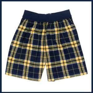    Michigan Blue and Maize Plaid Flannel Boxers