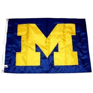  University of Michigan Wolverines Flag One Sided Block M 