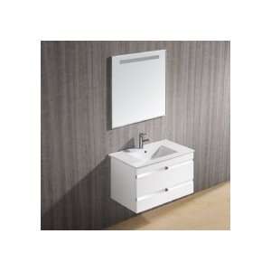 Vigo Industries 32 Single Bathroom Vanity W/ Mirror VG09031001K White 