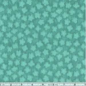  45 Wide Charlottes Garden Flower Aqua Fabric By The 