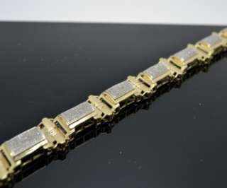 Mens 10K Gold Diamond Bangle Bracelet  
