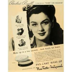  1943 Ad Max Factory Hollywood Pancake Makeup Roaslind 