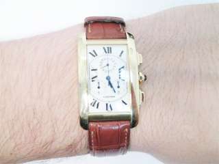 18K Cartier Tank Americana Yellow Gold Watch  