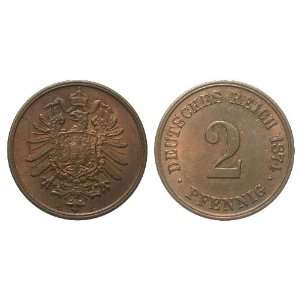   1874 C German 2 Pfennig    Frankfort Mint 