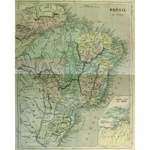  Dufour map of Brazil (1854)