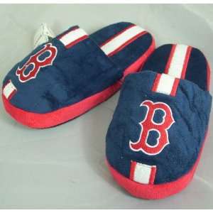  Boston Red Sox Youth Team Stripe Plush Slippers Sports 