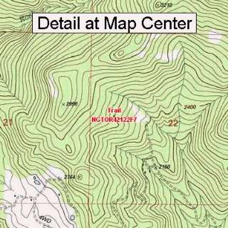 USGS Topographic Quadrangle Map   Trail, Oregon (Folded/Waterproof 
