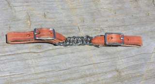 Heavy Harness Leather Twisted Chain Curb Strap  