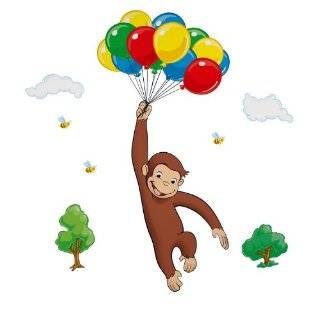 RoomMates RMK1082GM Curious George Peel & Stick Giant Wall Decal