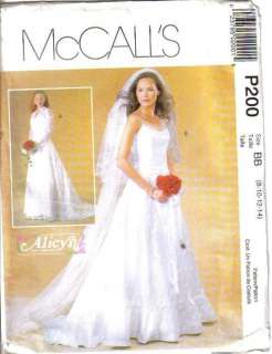 OOP Bridal Wedding Gown Bridesmaid Dress Misses Size McCalls Sewing 