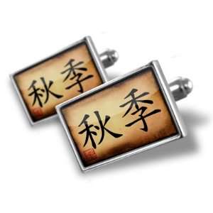  Cufflinks Autumn Chinese characters, letter   Hand Made 