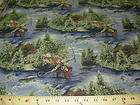 FISHING ANGLER~TAPESTRY PILLOW PANEL FABRIC~3 PIECE