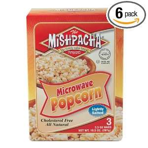 MISHPACHA Microwave Regular Popcorn   3 Pack, 10.5oz Boxes (Pack of 6)