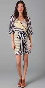 Diane von Furstenberg Striped Ignacia Wrap Dress  