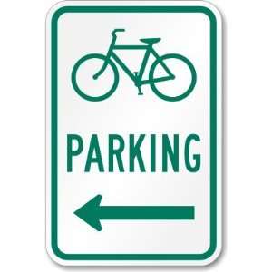  Bicycle (symbol) Parking (left arrow) Diamond Grade Sign 