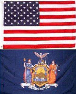 Any State Flag Nebraska to Wyoming & 3x5 American Flag  