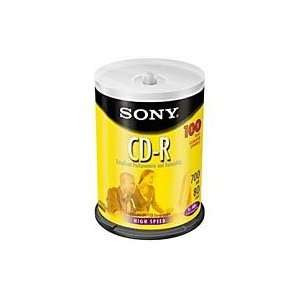  SONY Disc, CD R 80 min, branded, 100/pk Spindle 100/PK 