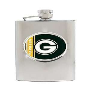  GREEN BAY PACKERS Stainless Steel Oval Hip Flask Sports 