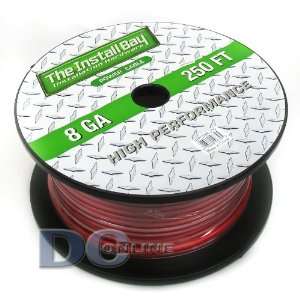  Install Bay IBPC08R 250 8 Gauge Red Speaker Wire Car 