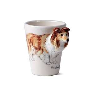   Sheepdog Sheltie Sculpted Ceramic Dog Coffee Mug