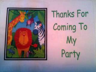   OR 21 Mini LABELS/STICKERS PARTY Bags   JUNGLE ZOO   CAN PERSONALISE