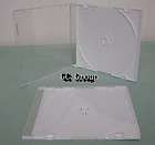 50 Slim 5.2mm White Single CD DVD R Movie Video Game Jewel Cases Boxes