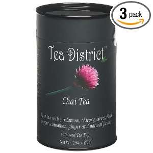Tea District Chai Tea, 36 Count, 2.54 Ounce Units (Pack of 3)