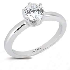  0.50 Classic Six Prong Solitaire Diamond Engagement Ring 
