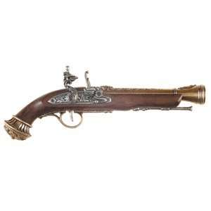  18th Century Flintlock Pistol   Brass 