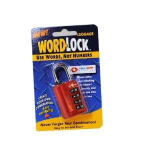  TSA Luggage Suitcase Travel Letter Word Lock Red