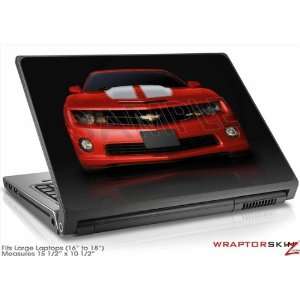   Skin 2010 Chevy Camaro Victory Red White Stripes on Black Electronics