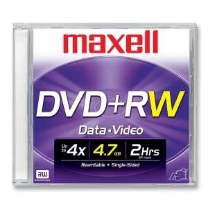  Maxell 4x DVD+RW Media. MAXELL DVD+RW 5 PACK OPTMED. 4.7GB 