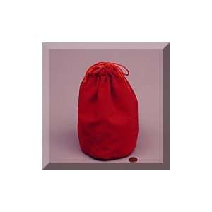  12ea   8 X 8 1/4 X 5 Red Round Bottom Velour Bag Health 