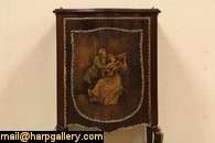 Hand Painted Antique 1895 Music Cabinet, Bronze Mounts  