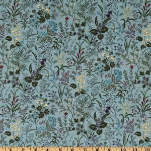  43 Wide Moda Regent Street Lawn Botanical Blue Fabric By 